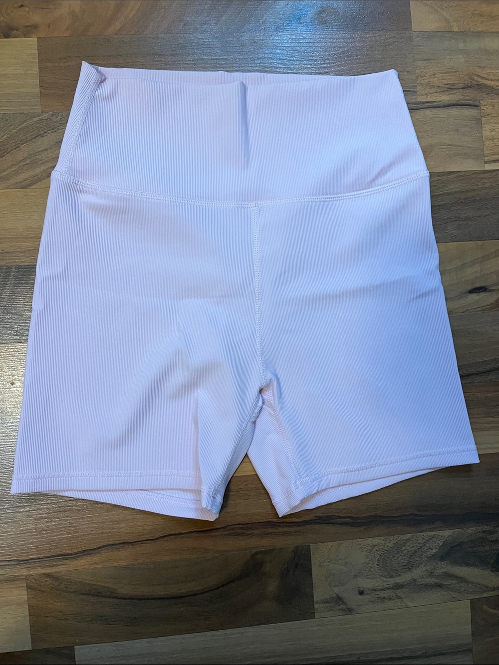 Women’s High-Waist Light Pink Bike Shorts